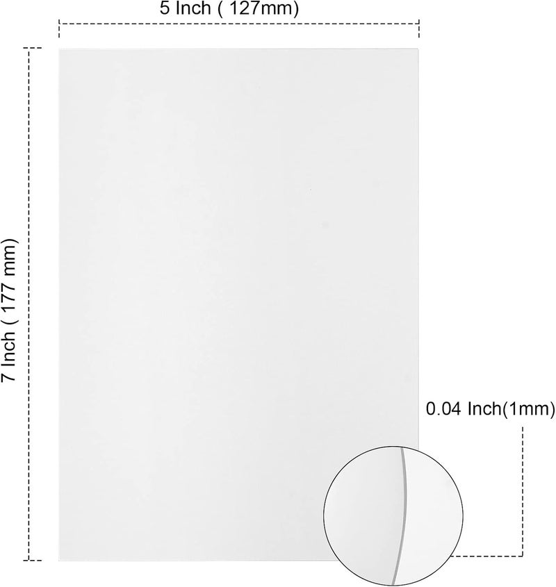 PINGEUI 50 Sheets 5 x 7 Inch White Chipboard, Medium Weight Chipboard Sheets, White Cardboard Sheet for Scrapbooking, Frames, Art, Prints, DIY Project - Image 2